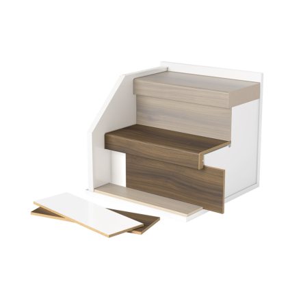 Dark brown walnut lépcsőburkolat-PPD157-Stair Treads