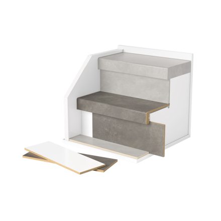 Concrete dark grey lépcsőburkolat-PPD159-Stair Treads