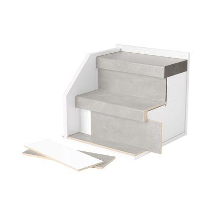 Parador Beton dark grey lépcsőburkolat-PPD159-Stair Treads side panel